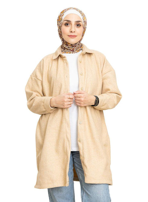 Sh - Beige Feather Shirt - Khotwh