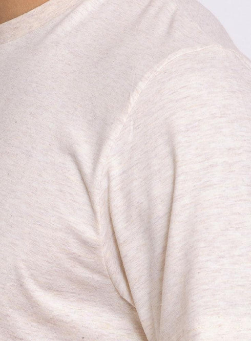Sh - Beige Regular Round T-shirt - Khotwh