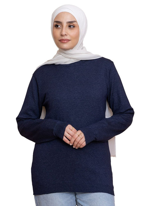 SH - Indigo Round Knit Pullover - Khotwh