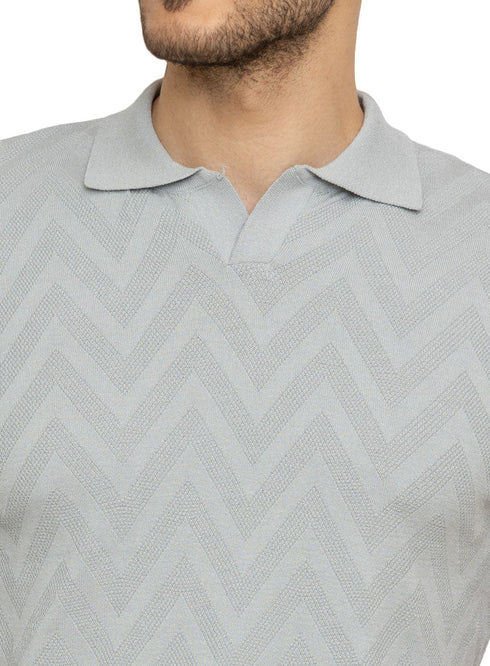 Silver Design 26 - F - Polo Neck T-Shirt - Khotwh