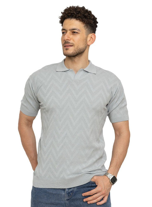 Silver Design 26 - F - Polo Neck T-Shirt - Khotwh