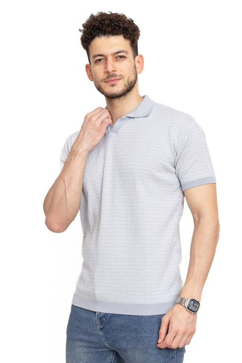 Silver Design 3 - F - Polo Neck T-Shirt - Khotwh