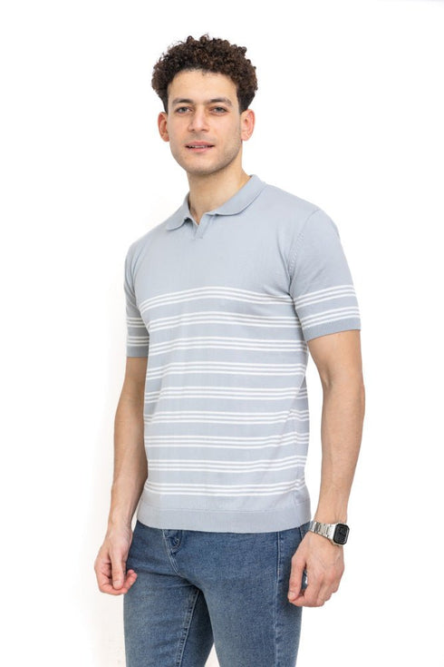 Silver Design 4 - F - Polo Neck T-Shirt - Khotwh