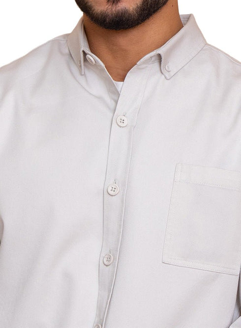 Silver Gabardine Shirt - Khotwh