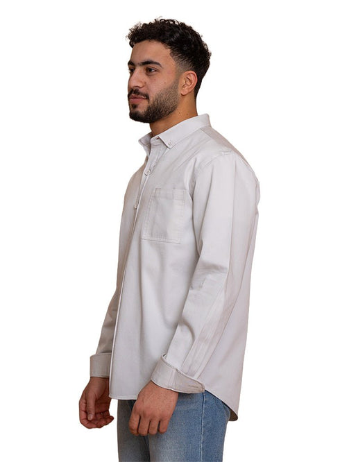 Silver Gabardine Shirt - Khotwh