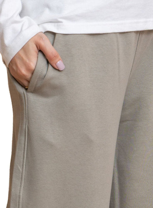 Silver Grey Melton Wide Leg (W) - Khotwh