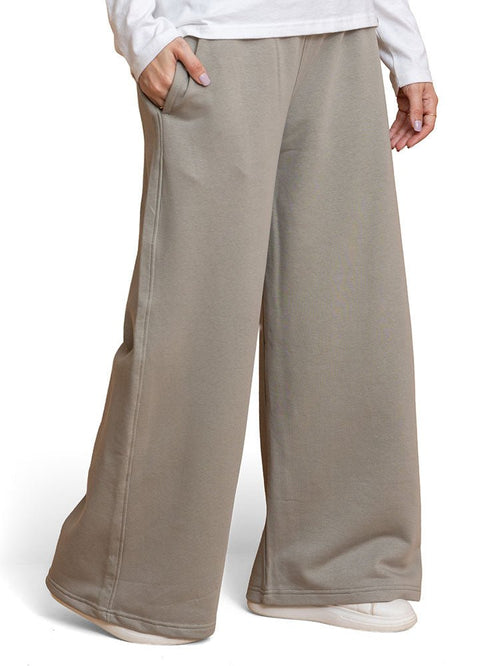 Silver Grey Melton Wide Leg (W) - Khotwh