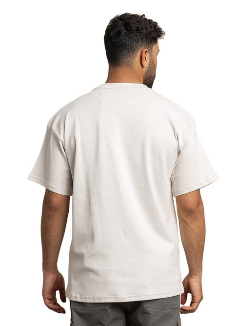 Silver Over Size Round T-Shirt - Khotwh