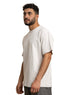 Silver Over Size Round T-Shirt - Khotwh