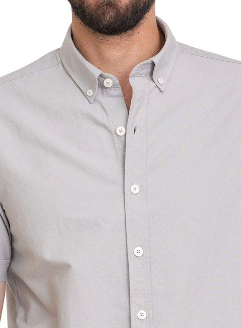 Silver Oxford Half Shirt - Khotwh