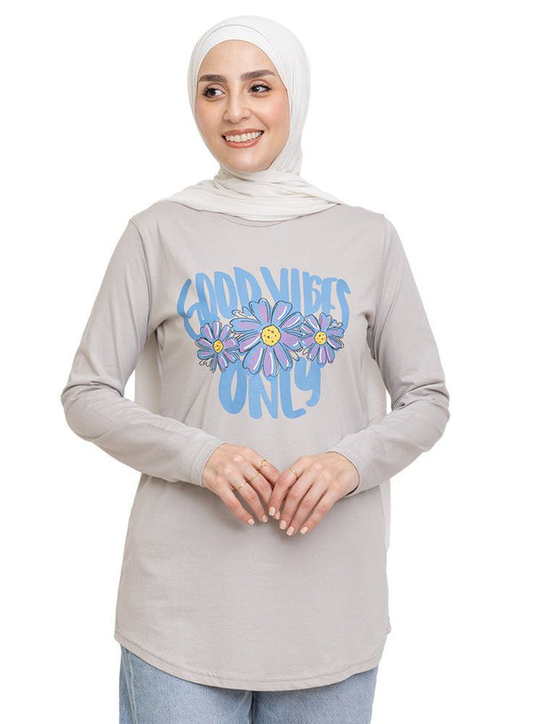Silver Printed Long - Sleeve Design 19 - Khotwh