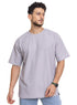 Silver Rhombus Over Size Round T-Shirt - Khotwh