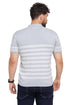 Silver Striped F - S.Knit Polo T-shirt - Khotwh
