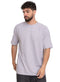 Silver Waffle Over Size Round T-Shirt - Khotwh