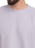 Silver Waffle Over Size Round T-Shirt - Khotwh