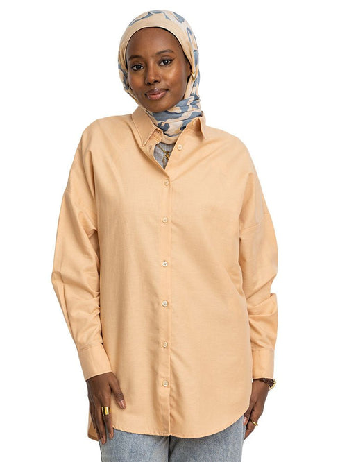 Simon Linen Over - Size Shirt - Khotwh