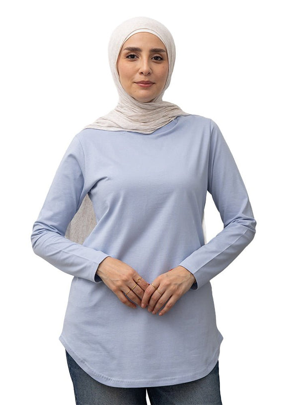 Sky Blue Cur.Long - Sleeve - Khotwh