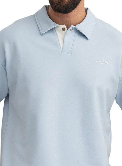 Sky Blue Design 3083 NF-Polo Neck T-Shirt - Khotwh