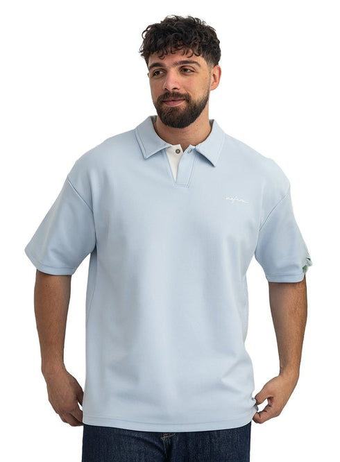 Sky Blue Design 3083 NF-Polo Neck T-Shirt - Khotwh