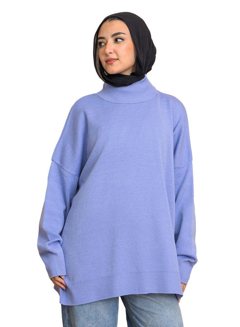 Sky Blue Over Size Half Cole - Khotwh