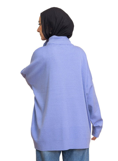 Sky Blue Over Size Half Cole - Khotwh