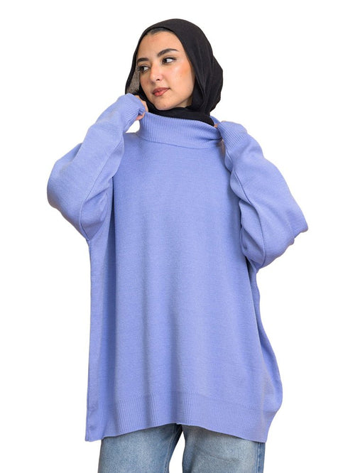 Sky Blue Over Size Half Cole - Khotwh