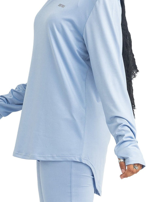 Sky Blue Sporting Long-Sleeve T-Shirt - Khotwh
