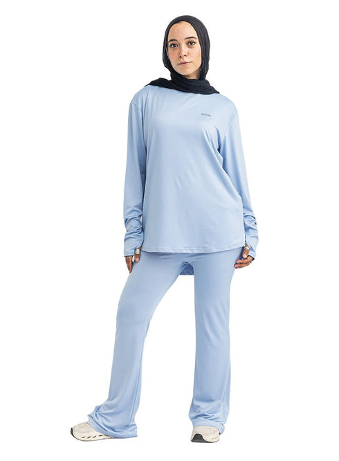 Sky Blue Sporting Long-Sleeve T-Shirt - Khotwh