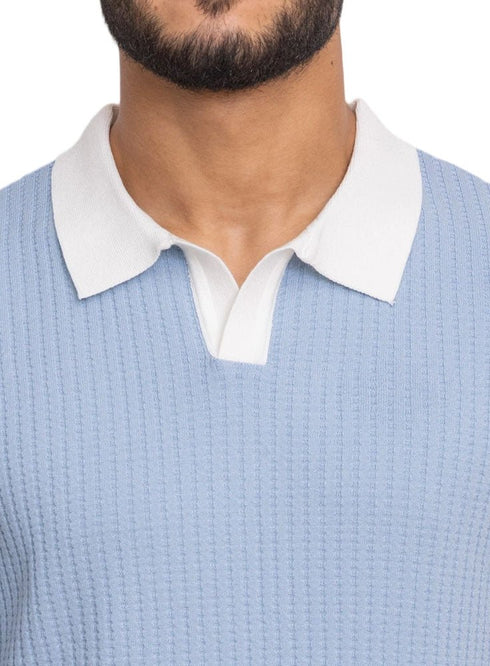 Sky Design 7571Knit Polo Neck - T-Shirt - Khotwh