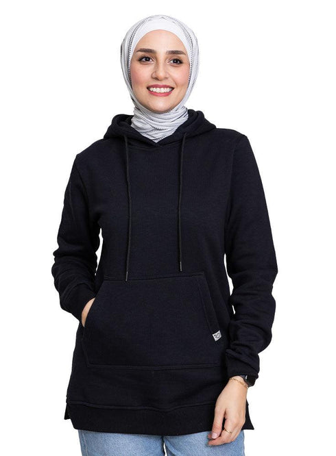 Slab Black Hoodie Vent - Khotwh