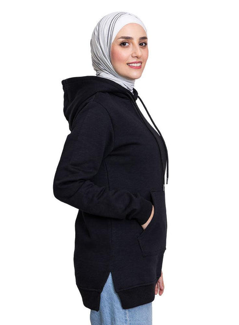 Slab Black Hoodie Vent - Khotwh