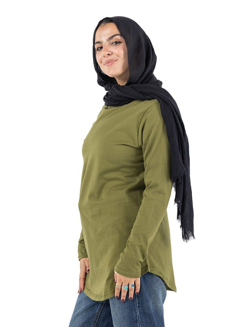 Smoke Green Cur.Long - Sleeve - Khotwh