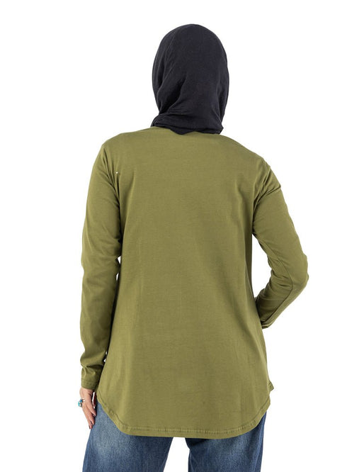 Smoke Green Cur.Long - Sleeve - Khotwh