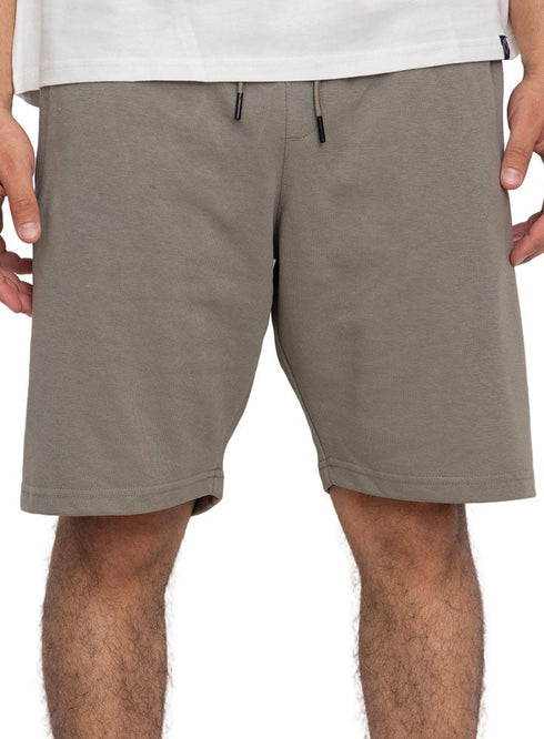Smoke Green Zipper Melton Short - Khotwh