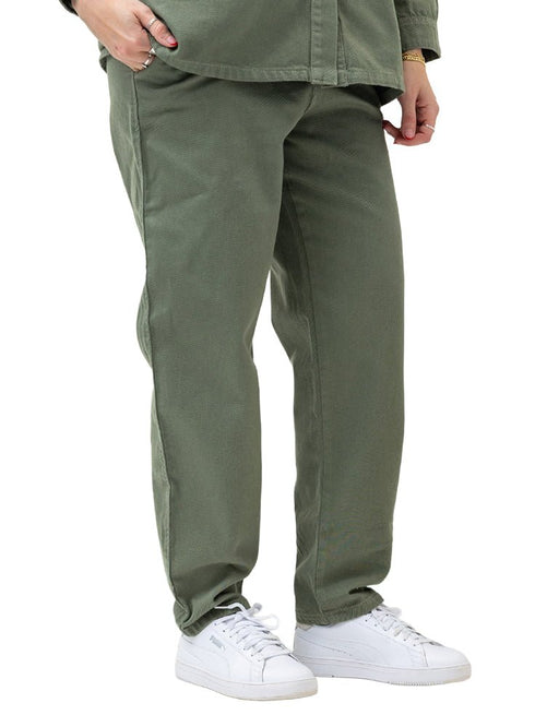 Smoke Pine Wide Gabardine Pants - Khotwh