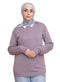 Soft Mauve Round Knit Pullover - Khotwh
