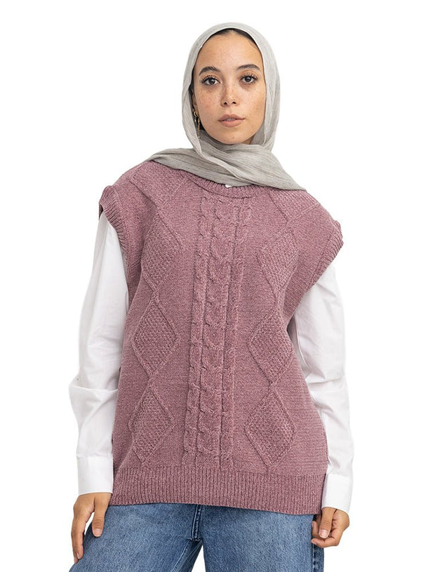 Soft Mauve Velvet Cut Pullover - Khotwh