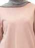 Soft Pink Long V - Over Size Sw - Round - Khotwh