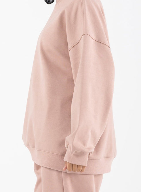 Soft Pink Melton Suit - Khotwh