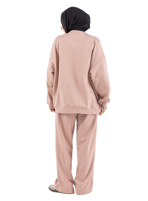 Soft Pink Melton Suit - Khotwh