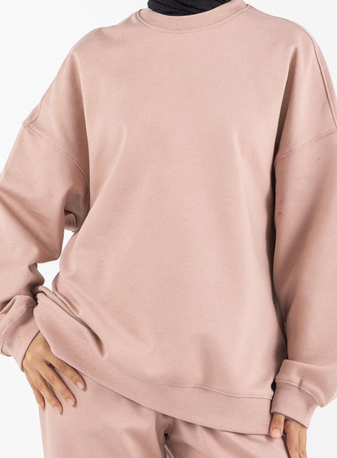 Soft Pink Melton Suit - Khotwh