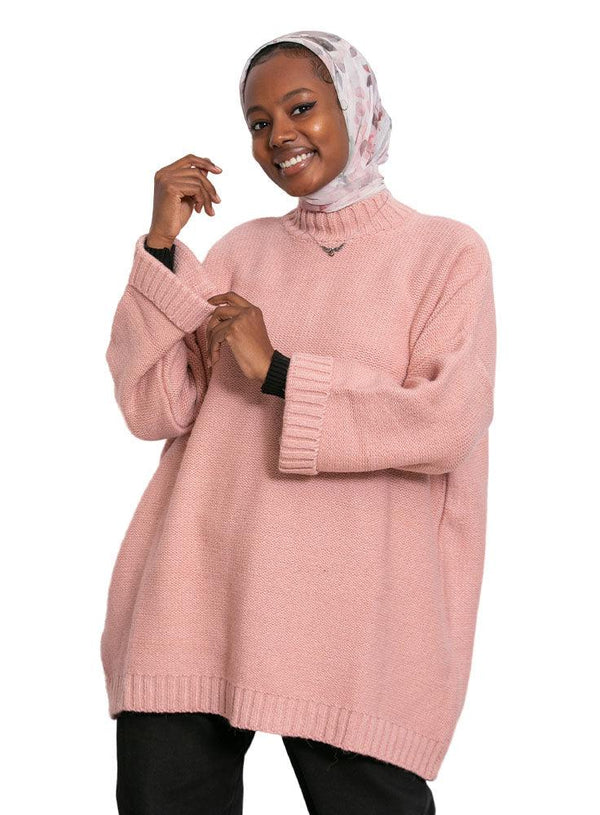 Soft Pink Over Size Pullover - Khotwh