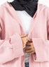 Soft Pink Pocket Velvet Cardigan - Khotwh