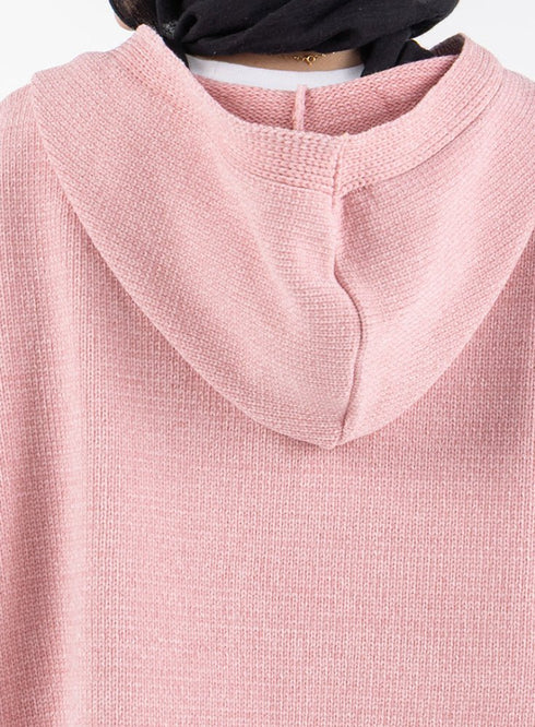 Soft Pink Pocket Velvet Cardigan - Khotwh