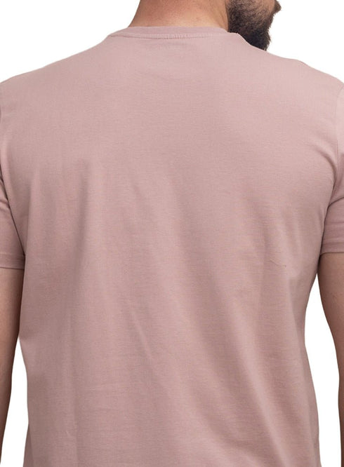 Soft Pink Relaxed Round T-Shirt - Khotwh