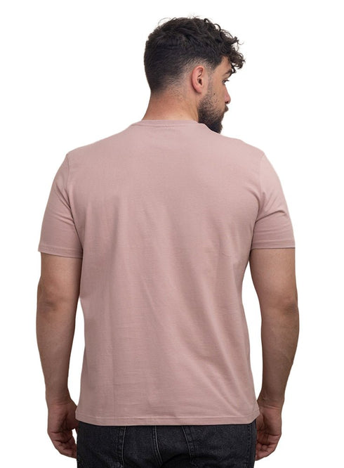 Soft Pink Relaxed Round T-Shirt - Khotwh