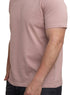 Soft Pink Relaxed Round T-Shirt - Khotwh