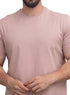 Soft Pink Relaxed Round T-Shirt - Khotwh