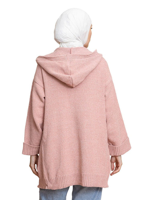 Soft Pink Velvet Cardigan - Khotwh