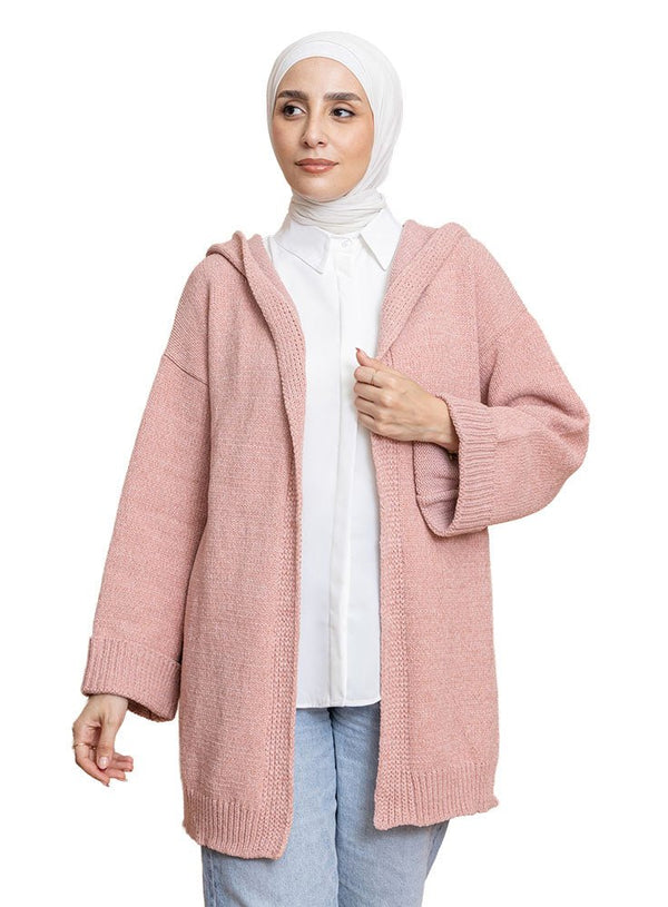 Soft Pink Velvet Cardigan - Khotwh